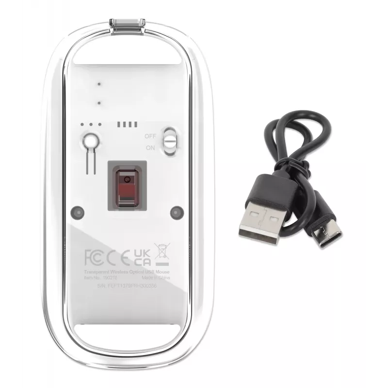 Mouse Manhattan Transparent Rechargeable Wireless USB