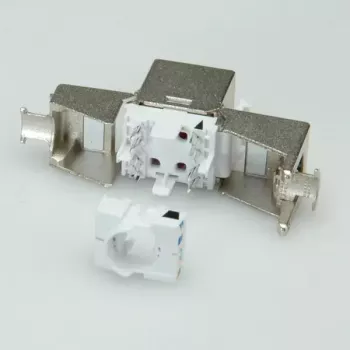 Keystone Jack ROLINE Cat.6a RJ-45 Shielded Toolless SLIM Silver