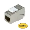 Keystone Jack ROLINE Cat.6a RJ-45 Shielded Toolless SLIM Silver