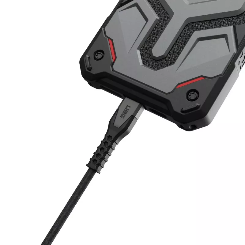 USB-C to USB-C Power Cable EATON Urban Armor Gear Kevlar Core 1.5 m, USB 2.0, black/grey