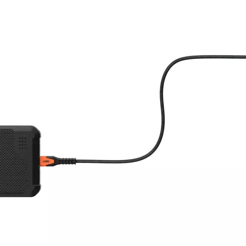 USB-C to USB-C Power Cable Eaton 1.5 m — Kevlar Core, USB 2.0, Black/Orange