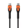 USB-C to USB-C Power Cable Eaton 1.5 m — Kevlar Core, USB 2.0, Black/Orange