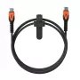 USB-C to USB-C Power Cable Eaton 1.5 m — Kevlar Core, USB 2.0, Black/Orange