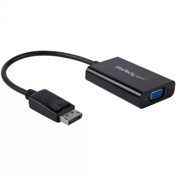StarTech.com DisplayPort to VGA Adapter with Audio, 0.184 m, 1920 x 1200 pixels, 1080p, Black, Active video converter, 0 - 70 °C