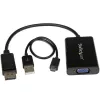 StarTech.com DisplayPort to VGA Adapter with Audio, 0.184 m, 1920 x 1200 pixels, 1080p, Black, Active video converter, 0 - 70 °C