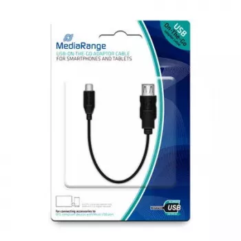 USB Cable MediaRange MRCS168 0.2m Micro-USB B USB A Black