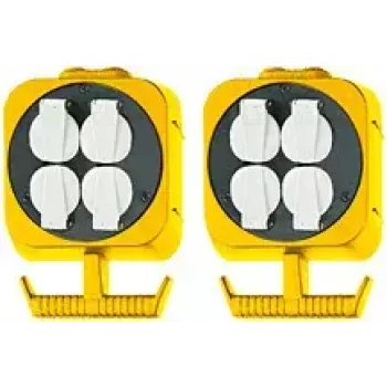 Power Extension Brennenstuhl 1151760 5m 2 AC Outlets Black White Yellow