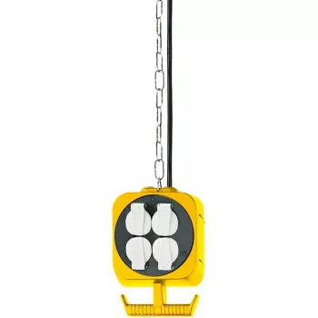 Power Extension Brennenstuhl 1151760 5m 2 AC Outlets Black White Yellow