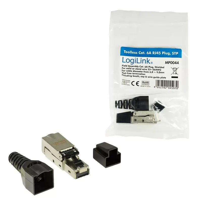 Wire connector LogiLink MP0044 RJ-45 Cat6a 0.5m Stainless steel