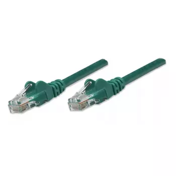 Intellinet Network Patch Cable, Cat5e, 0.5m, Green, CCA, U/UTP, PVC, RJ45, Gold Plated Contacts, Snagless, Booted, Lifetime Warranty