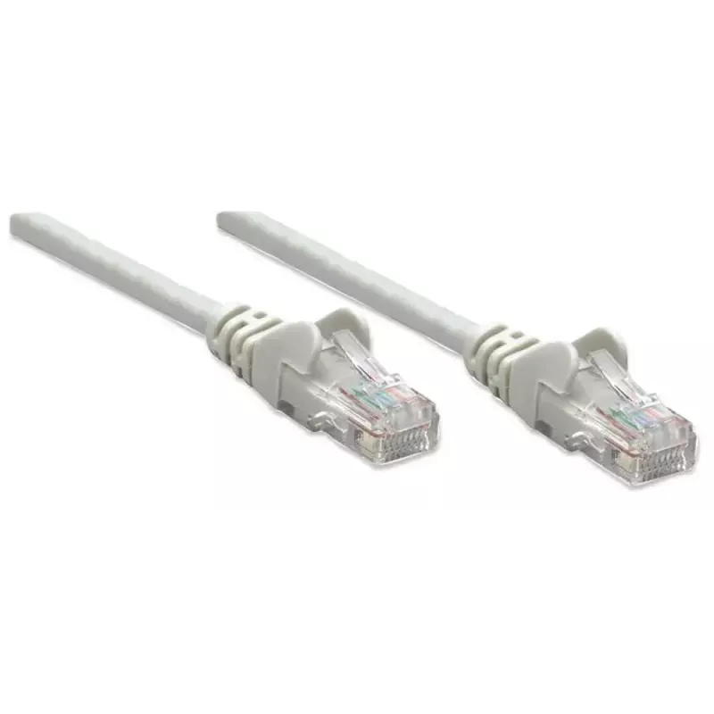 Intellinet Network Patch Cable, Cat5e, 15m, Grey, CCA, U/UTP, PVC, RJ45, Gold Plated Contacts, Snagless, Booted, Lifetime Warranty