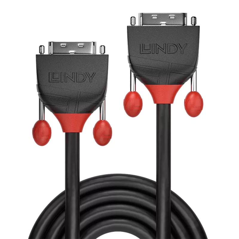 Lindy 5m DVI-D Dual Link Cable, Black Line