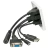 Faceplate Lindy Multi AV 60220 HDMI VGA USB A 3.5mm