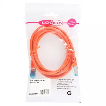 Networking cable LOGON TCR55SS050O Cat5e SF/UTP (S-FTP) 5 m Orange RJ-45–RJ-45