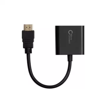 Microconnect HDMVGA1B video cable adapter 0.15 m HDMI Type A (Standard) VGA (D-Sub) Black