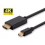 Microconnect MDPHDMI3B-4K video cable adapter 3 m Mini DisplayPort HDMI Type A (Standard) Black