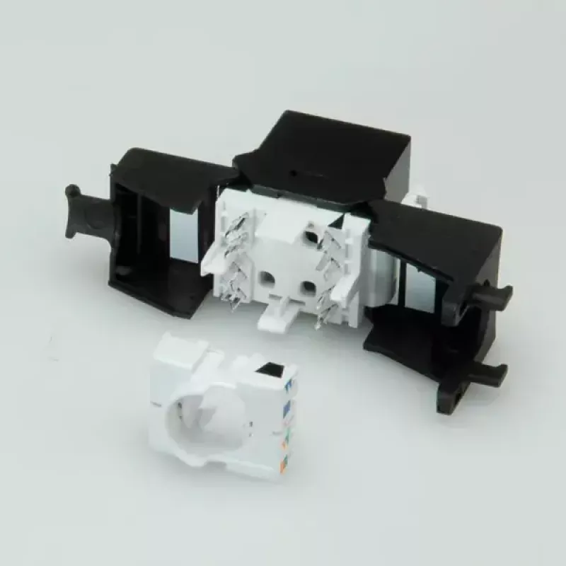 Keystone Jack ROLINE Cat. 6a RJ-45 unshielded toolless SLIM black