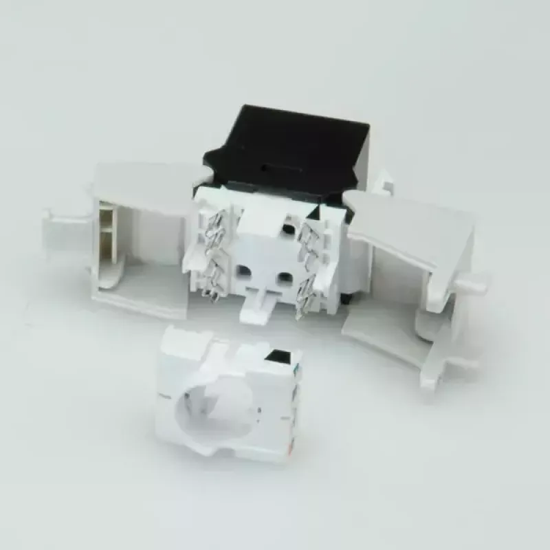Keystone Jack ROLINE Cat.6/Class E SLIM RJ-45 Unshielded Black