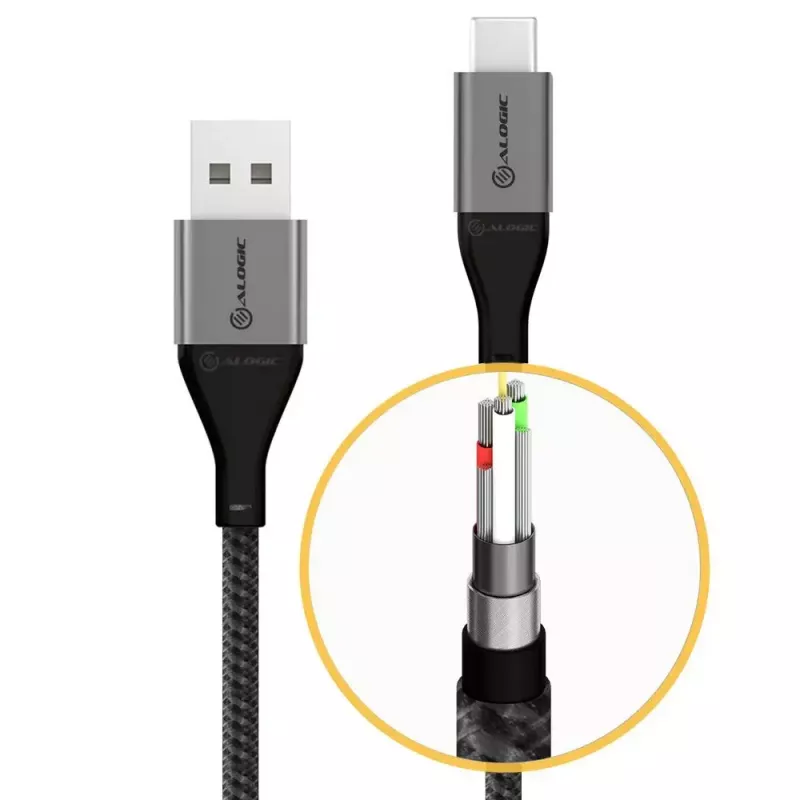 USB cable ALOGIC ULCA2030-SGR 0.3 m USB 2.0 Grey