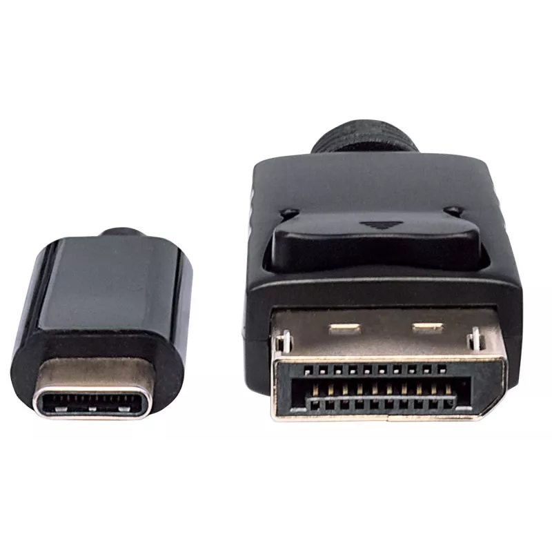 Manhattan USB-C to DisplayPort Cable, 4K@60Hz, 1m, Male to Male, Black, Not Bi-Directional, Three Year Warranty, Equivalent to CDP2DP1MBD