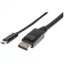 Manhattan USB-C to DisplayPort Cable, 4K@60Hz, 2m, Male to Male, Black, Not Bi-Directional, Three Year Warranty, Equivalent to CDP2DP2MBD