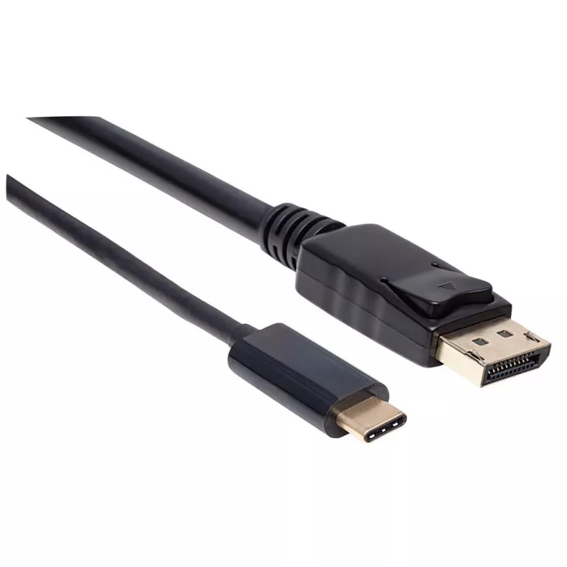 Manhattan USB-C to DisplayPort Cable, 4K@60Hz, 2m, Male to Male, Black, Not Bi-Directional, Three Year Warranty, Equivalent to CDP2DP2MBD