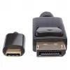 Manhattan USB-C to DisplayPort Cable, 4K@60Hz, 2m, Male to Male, Black, Not Bi-Directional, Three Year Warranty, Equivalent to CDP2DP2MBD