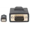 Manhattan Mini DisplayPort 1.2a to VGA Cable, 1080@60Hz, Active, 1.8m, Male to Male, Black, Polybag