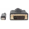 Manhattan Mini DisplayPort 1.2a to DVI-D 24+1 Cable, 1080p@60Hz, 1.8m, Male to Male, Compatible with DVD-D, Black, Lifetime Warranty