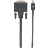Manhattan Mini DisplayPort 1.2a to DVI-D 24+1 Cable, 1080p@60Hz, 1.8m, Male to Male, Compatible with DVD-D, Black, Lifetime Warranty