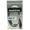 Manhattan USB-A to USB-B Cable, 0.5m, Male to Male, 480 Mbps (USB 2.0), Hi-Speed USB, Black, Lifetime Warranty, Equivalent to USB2HAB50CM