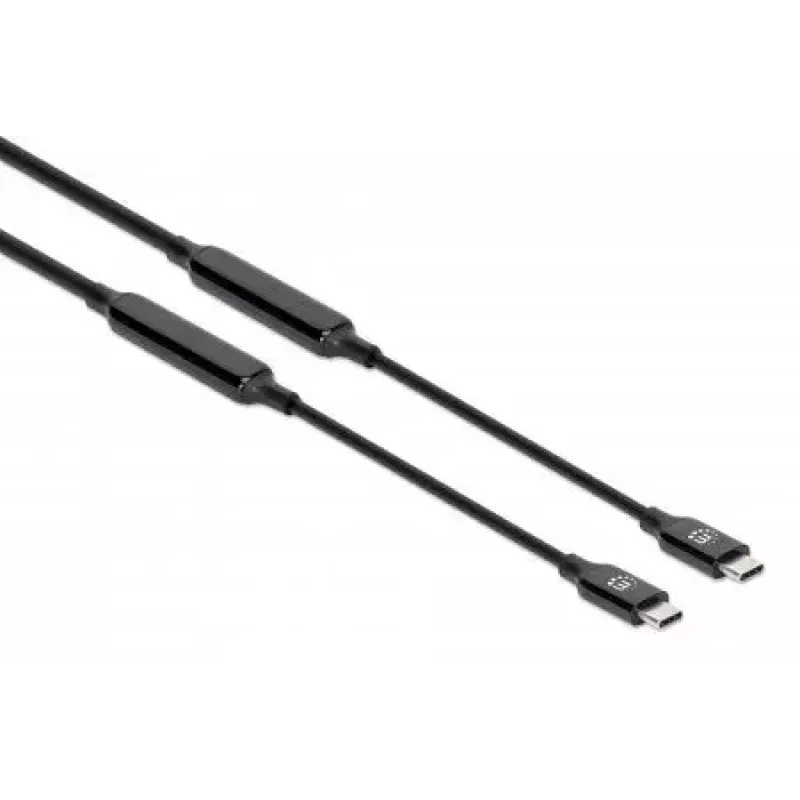 USB-C Cable Manhattan 5m Active Male to Male 10 Gbps 3A Black