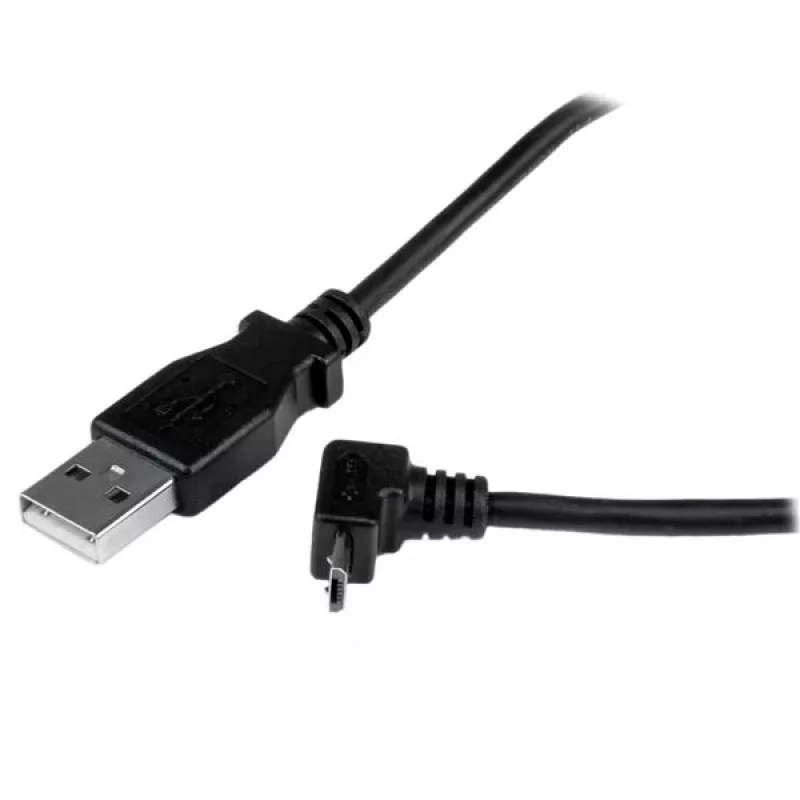 StarTech.com 1m Micro USB Cable - A to Up Angle Micro B, 1 m, USB A, Micro-USB B, USB 2.0, Male/Male, Black