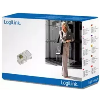 RJ10 Connector LogiLink MP0017 Transparent