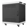Lanview LVR14U6555BL 14U Rack-Mountable Laptop Charging Cabinet, 650x550x550 mm, Black