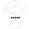 Lanview LVN-DESK-5PORT-1G unmanaged 5-port Gigabit Ethernet switch