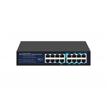 Unmanaged switch Lanview LVN-1U-16PORT-1G 16-port 1 Gbps Ethernet, rack-mount 1U