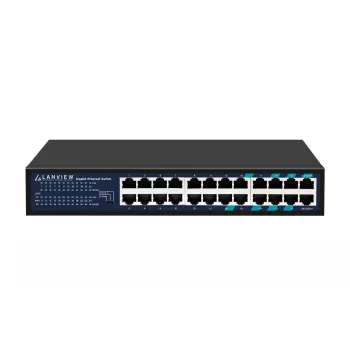 Unmanaged Switch Lanview LVN-1U-24PORT-1G — 24-port full Gigabit rackmount