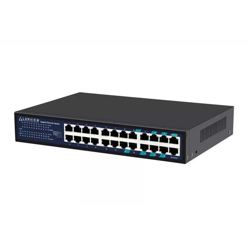 Unmanaged Switch Lanview LVN-1U-24PORT-1G — 24-port full Gigabit rackmount