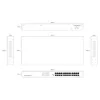 Unmanaged Switch Lanview LVN-1UMOUNT-24PORT-1G 24-port Gigabit Ethernet switch, 1U mount
