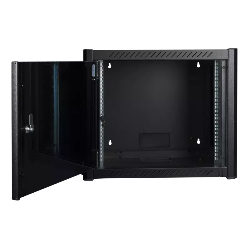 Wall mounted rack LOGON RWP09U56BL 9U Black Key lock