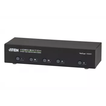 ATEN AT-VS0401, VGA, Metal, Black, 65 m, 300 MHz, 1920 x 1440 pixels