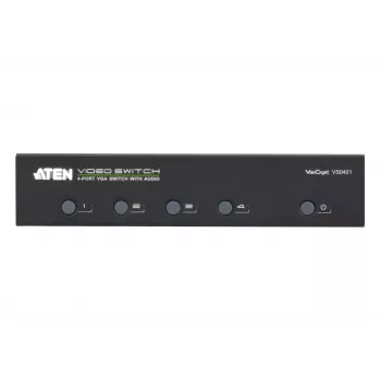 ATEN AT-VS0401, VGA, Metal, Black, 65 m, 300 MHz, 1920 x 1440 pixels