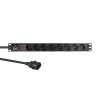 Lanview 19-inch Rack Power Strip 1U 10A, 8x Schuko (LVR-2MSCH-SCH-C13-8)