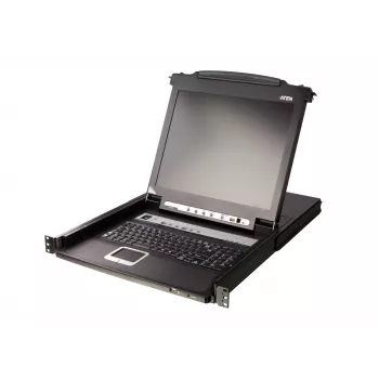 ATEN CL5708M rack console 43.2 cm (17 inch) 1280 x 1024 pixels Metal, Plastic Black 1U