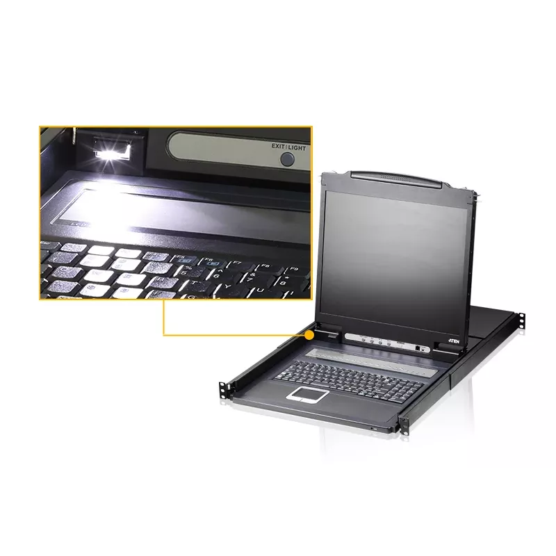 KVM Switch ATEN CL1308N Rack Mounting Black PS/2 USB VGA
