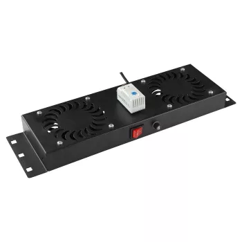 Rack accessory Lanview RAF115BL-UK 1U 2 fans Black