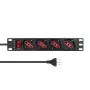 Power Distribution Unit Lanview LVR-2MIT-SW-IT4 1U Black 2m Cable