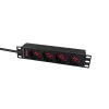 Power Distribution Unit Lanview LVR-2MIT-SW-IT4 1U Black 2m Cable