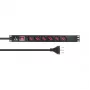 Power Distribution Unit Lanview LVR-2MIT-SW-IT6 1U Black 2m Cable